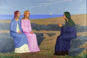 Alexandre SÉON, Le récit, 1898, huile sur toile, collection musée des Beaux-Arts de Brest