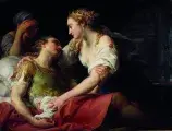 Pompeo BATONI, La mort de Marc-Antoine, 1763, huile sur toile, collection musée des Beaux-Arts de Brest