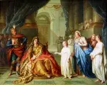 Charles-Antoine COYPEL, Athalie interroge Joas,1741, huile sur toile, collection musée des Beaux-Arts de Brest