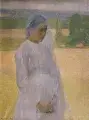 Henri MARTIN, Jeune sainte, 1891, huile sur toile, collection musée des Beaux-Arts de Brest