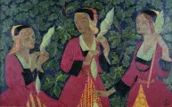 Paul SÉRUSIER, Les trois fileuses, 1918, huile sur toile, collection musée des Beaux-Arts de Brest