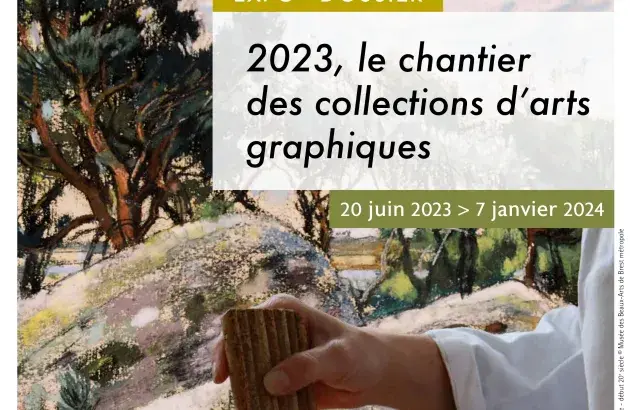 Affiche de l'exposition 2023, le chantier des collections d'arts graphiques